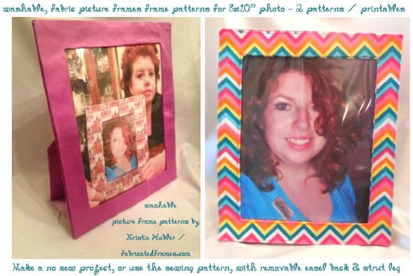 2 Washable Frame Patterns for 8x10 Photo