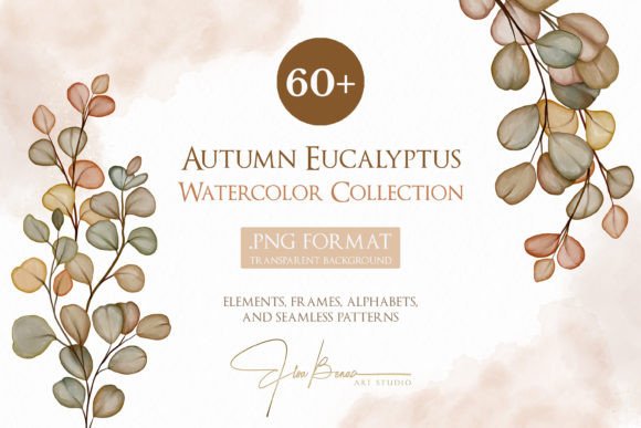 Autumn Eucalyptus Watercolor Collection