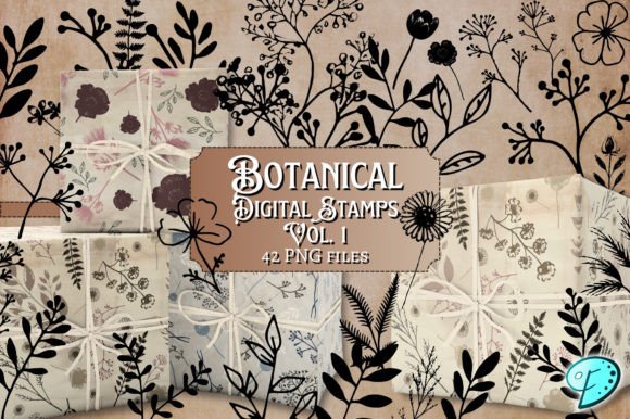 Botanical Digi Stamps Vol. 1 PNG