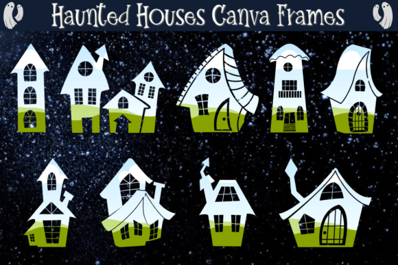 Haunted Houses Canva Frames: A Practical Tool for Halloween Designers and Creators