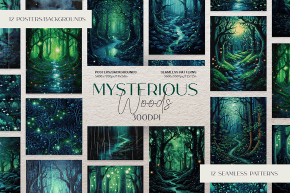 Mysterious Woods Posters and Patterns
