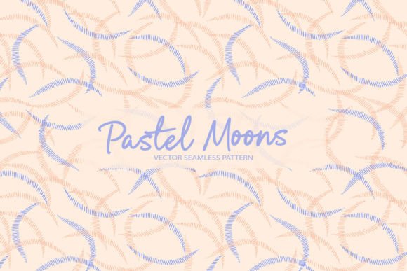 Pastel Moons Seamless Pattern