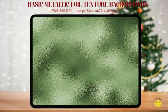 Shiny Moss Green Metallic Foil Texture: A Versatile Design Element for Creative Projects