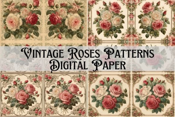 Vintage Roses Patterns Digital Paper: A Timeless Design Element for Modern Creativity