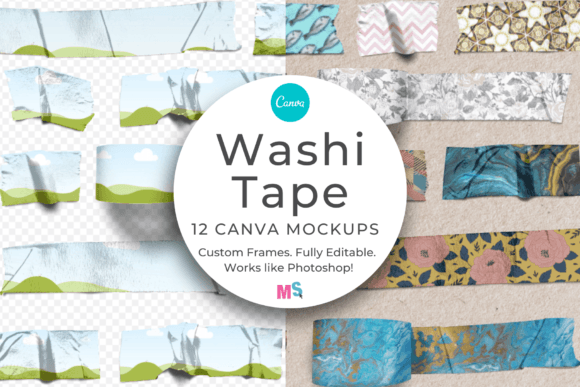 Washi Tape Mockups for Canva: A Digital Designerβs Essential Tool