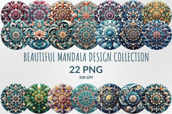 Watercolor Mandala Patterns Sublimation
