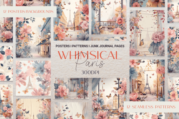 Whimsical Paris Posters and Patterns: A Creative Resource for Modern Designers